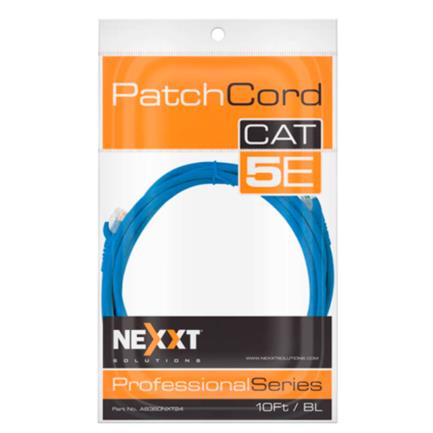85441 - Cable de Conexión Red Nexxt Solutions Cat5e 100 MHz 3 05m 24 AWG Color Azul