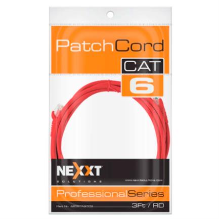 85457 - Cable de Conexión Red Nexxt Solutions Cat6 90cm UTP Multifilar con Revestimiento Tipo CM Color Rojo