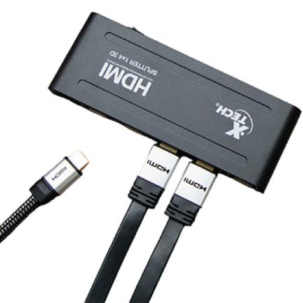 85562 - Multiplicador HDMI XTech XHA-410 de 4 Salidas Alimentación Propia Resolución 1920x1080p 1 Conector Hembra
