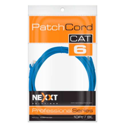 85465 - Cable de Conexión Red Nexxt Solutions Cat6 3 05m UTP Multifilar con Revestimiento Tipo CM Color Azul