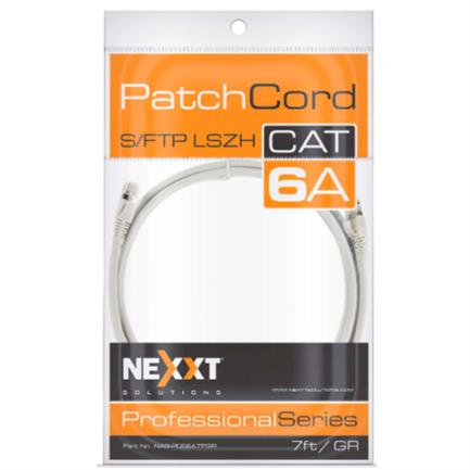 85487 - Cable de Conexión Red Nexxt Solutions Cat6A 2 1m S/FTP LSZH Color Gris