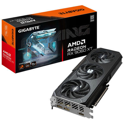 89414 - Tarjeta de Video Gigabyte Gaming Radeon RX9060 XT OC 8GB Triple Fan GDDR6 128 bit PCIe 5 0 1xHDMI 2xDP