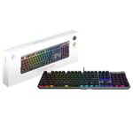 89497 - Teclado Gamer MSI STRIKE 600 SILENT LED RGB Mecánico Membrana Alámbrico USB Negro Inglés