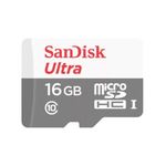 89175 - Memoria Micro SD SanDisk Ultra 64GB Micro SDXC UHS-I Clase 10 C/Adaptador Color Gris Blanco SDSQUNR-064G-GN3MA