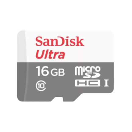 89175 - Memoria Micro SD SanDisk Ultra 64GB Micro SDXC UHS-I Clase 10 C/Adaptador Color Gris Blanco SDSQUNR-064G-GN3MA