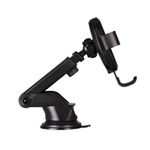 85427 - Soporte Argomtech para Celular Cargador Inalámbrico Rápido Brazo Telescópico 15W Rotación 360 Color Negro