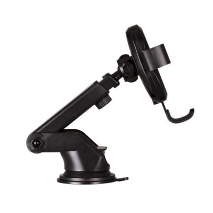 85427 - Soporte Argomtech para Celular Cargador Inalámbrico Rápido Brazo Telescópico 15W Rotación 360 Color Negro