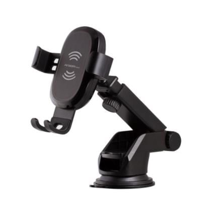 85426 - Soporte Argomtech para Celular Cargador Inalámbrico Rápido Brazo Telescópico 15W Rotación 360 Color Negro
