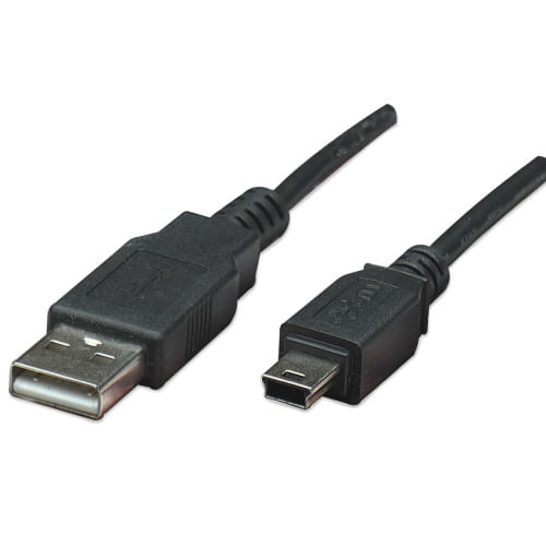 85729 - Cable Manhattan USB V2 0 A-Mini B 0 9M Negro