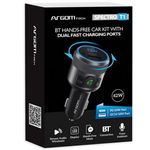 85553 - Kit Manos Libres Argomtech para Auto Spectro T1 Bluetooth Pantalla LED Dos Puertos de Carga Rápida 42 W USB Color Negro