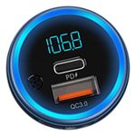85554 - Kit Manos Libres Argomtech para Auto Spectro T1 Bluetooth Pantalla LED Dos Puertos de Carga Rápida 42 W USB Color Negro