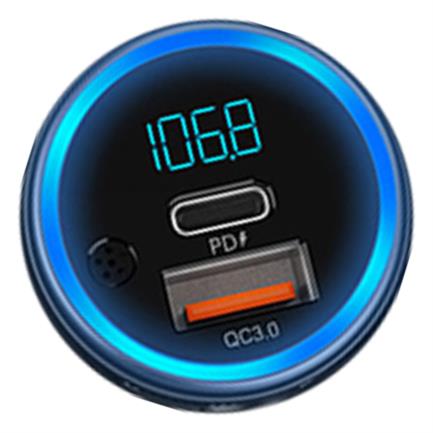 85554 - Kit Manos Libres Argomtech para Auto Spectro T1 Bluetooth Pantalla LED Dos Puertos de Carga Rápida 42 W USB Color Negro