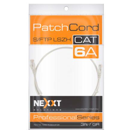 85485 - Cable de Conexion Nexxt Solutions S/FTPCat6A 90 cm LSZH Gris