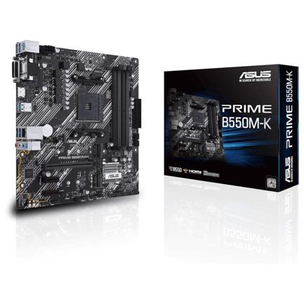 89354 - Tarjeta Madre Asus PRIME B550M-K AM4 128GB 4xDDR4 HDMI VGA DVI