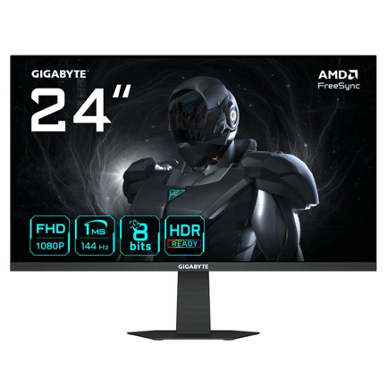 89650 - Monitor Gamer Gigabyte 23 8 LED 1920x1080 Full HD FreeSync 144Hz HDMI/DisplayPort Negro