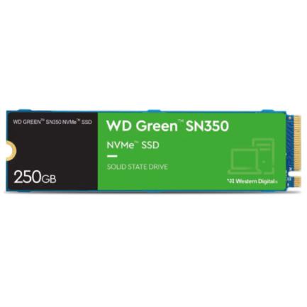 89575 - SSD Interno Western Digital Green SN350 250GB M 2 2280 PCIe 3 0 NVMe Lect 2400/1500 MBs para PC y Lap