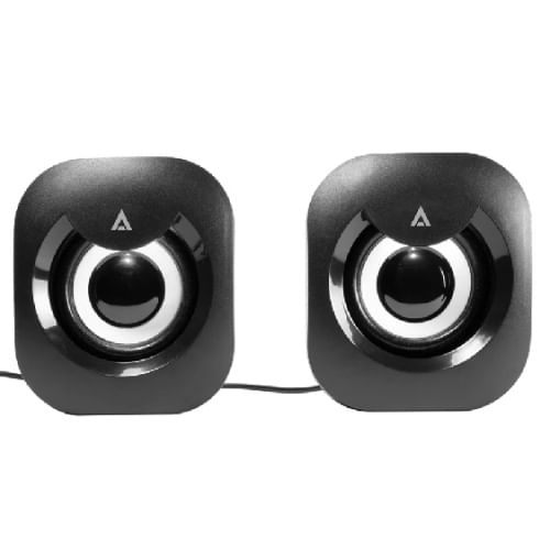85691 - Bocinas Acteck 2 0 para escritorio Esence Basic AS215 2 0 USB A/3 5mm Control de Volumen Advanced Series Negro