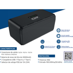 89658 - Mini UPS CDP 20000 mAh Capacidad de 18 Watts con Salida Universal