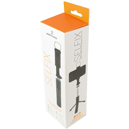 86153 - BASTON TRIPIE PLEGABLE PERFECT CHOICE CON LUZ LED (SELFIE STICK) SELFIX