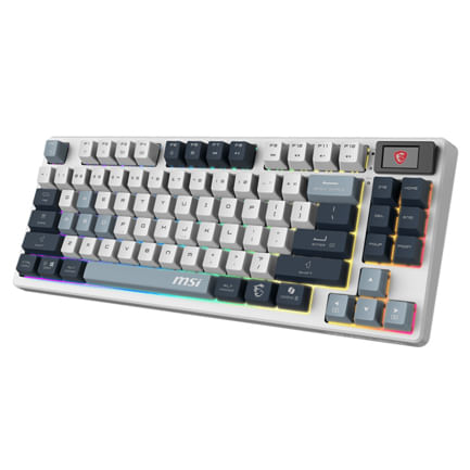 89493 - Teclado Gamer MSI Forge GK600 TKL Wireless Sky LED RGB Mecánico Inalámbrico USB/BT Multicolor Inglés