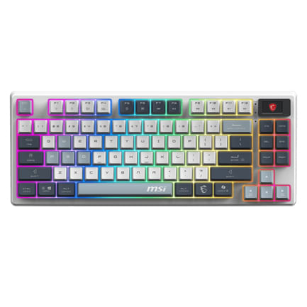 89492 - Teclado Gamer MSI Forge GK600 TKL Wireless Sky LED RGB Mecánico Inalámbrico USB/BT Multicolor Inglés