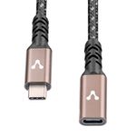 85784 - Cable Extension Vorago CAB-127 Tipo C Hembra-Tipo C Macho 1 Metro 100W Negro