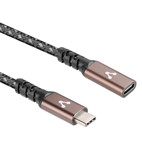 85785 - Cable Extension Vorago CAB-127 Tipo C Hembra-Tipo C Macho 1 Metro 100W Negro