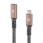 85783 - Cable Extension Vorago CAB-127 Tipo C Hembra-Tipo C Macho 1 Metro 100W Negro