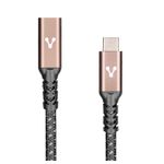 85782 - Cable Extension Vorago CAB-127 Tipo C Hembra-Tipo C Macho 1 Metro 100W Negro