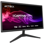 89646 - Monitor Acteck Plano 18 5" TN Captive Brite CB185 /HD/60Hz/5ms/Low-blue light/1xVGA+1xHDMI 1 4/VESA75mm/Essential Negro