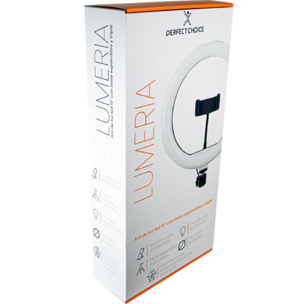86151 - ARO DE LUZ PERFECT CHOICE DE 10 PARA STREAMING CON BASE EXPANDIBLE Y TRIPIE