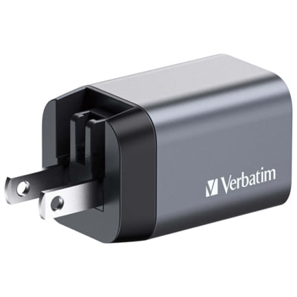 86183 - Cargador Verbatim de pared GaN - 2 puertos 35 W