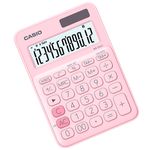 86378 - Calculadora de Escritorio Casio MS-20UC de 12 digitos rosa calculo de impuestos y tiempo doble alimentacion
