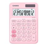 86376 - Calculadora de Escritorio Casio MS-20UC de 12 digitos rosa calculo de impuestos y tiempo doble alimentacion