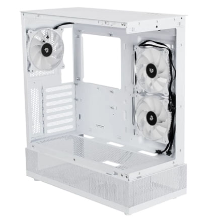 85913 - Gabinete Gamer Balam Rush Media Torre Tank Super 9200 TB Max MB ATX USB C 3 1/xUSB 3 0/USB 2 0 ARGB Blanco