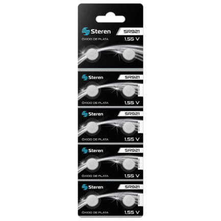 86026 - Pila de Óxido de Plata Steren SR921 1 55Vcc 22mAh Uso Múltiple