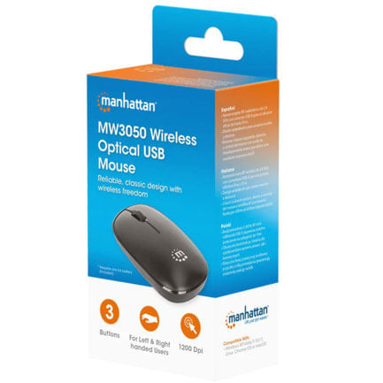 86323 - Mouse Manhattan Optico Inalambrico 2 4G Negro