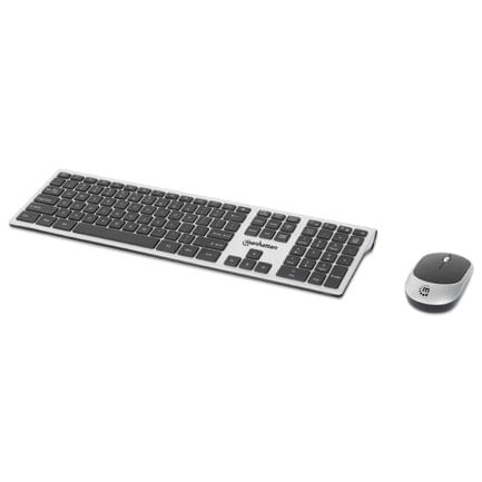 86324 - Teclado y Mouse Manhattan Optico Inalambrico 2 4G Negro combo