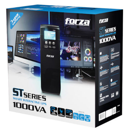86574 - Forza ST-1001 Smart UPS 1000VA/600W 10-NEMA USB 1A/1C