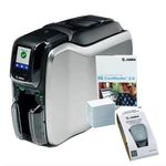 87507 - Impresora Zebra ZC100 a una cara Kit: App CardStudio 2 0(estandar) 200 PVC cinta YMCKO (200 imagenes)  cable USA y USB