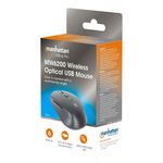 86321 - Mouse Manhattan Optico Inalambrico 6 botones 2 4G Negro