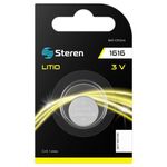 86013 - Pila de Litio Steren Tipo Botón CR1632 3Vcc 55mAh Uso en Relojes