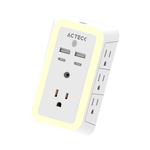 88076 - Cargador de Pared Ackteck Energon Lumina CP515 /Carga 20W/7 Conectores/Supresor de Picos y Ajuste de Iluminación