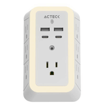 88077 - Cargador de Pared Ackteck Energon Lumina CP515 /Carga 20W/7 Conectores/Supresor de Picos y Ajuste de Iluminación