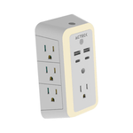 88075 - Cargador de Pared Ackteck Energon Lumina CP515 /Carga 20W/7 Conectores/Supresor de Picos y Ajuste de Iluminación