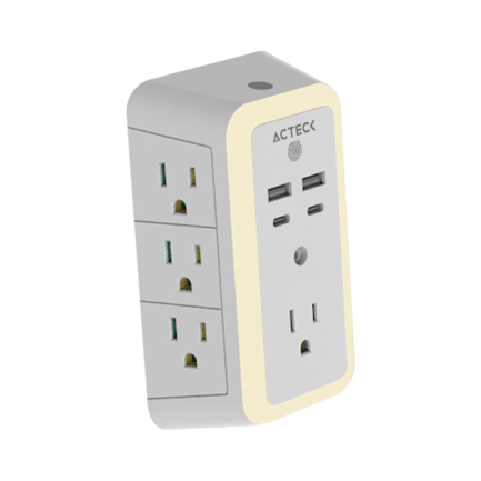 88075 - Cargador de Pared Ackteck Energon Lumina CP515 /Carga 20W/7 Conectores/Supresor de Picos y Ajuste de Iluminación
