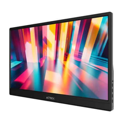 86420 - Monitor Acteck 15 6" Portatil Plano IPS LP15Y FHD 60Hz MiniHDMI Base Ajustable Elite Negro