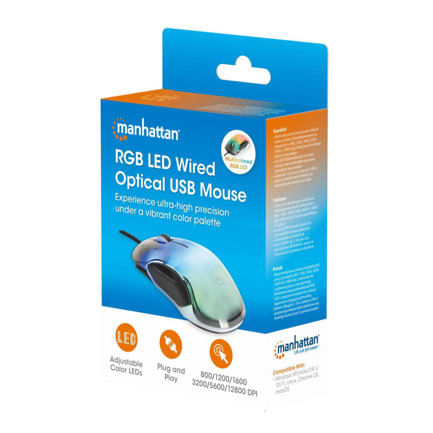 86319 - Mouse Optico Manhattan Gaming 7 botones USB Cableado