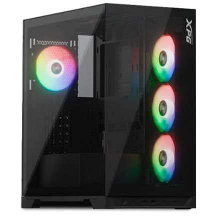 89692 - Gabinete Gamer XPG Invader X Media Torre De Vidrio Templado ATX Negro