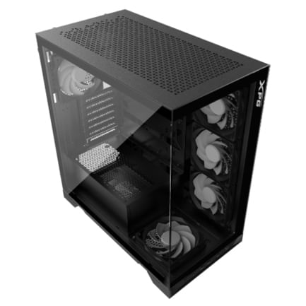 89693 - Gabinete Gamer XPG Invader X Media Torre De Vidrio Templado ATX Negro